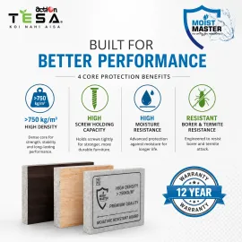 Action TESA Moist Master Moisture Resistant Board | High Density Board with 12 Year Warranty| 8x6 ft.