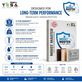 Action TESA Moist Master Moisture Resistant Board | High Density Board with 12 Year Warranty| 8x6 ft.