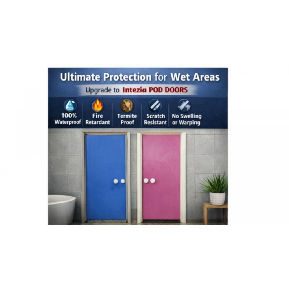 Premium POD Door | Waterproof, Fire-Retardant & Termite-Proof Designer Bathroom Door