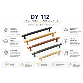Stainless Steel Cabinet Handles | Drawer & Cupboard Furniture Handles DY 112