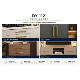 Stainless Steel Cabinet Handles | Drawer & Cupboard Furniture Handles DY 112