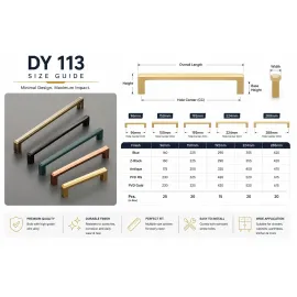 Stainless Steel Cabinet Handles | Drawer & Cupboard Furniture Handles DY 114