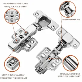 Auto Hinges Normal 0° / 8° / 16° MS & SS Cabinet Hinges pair
