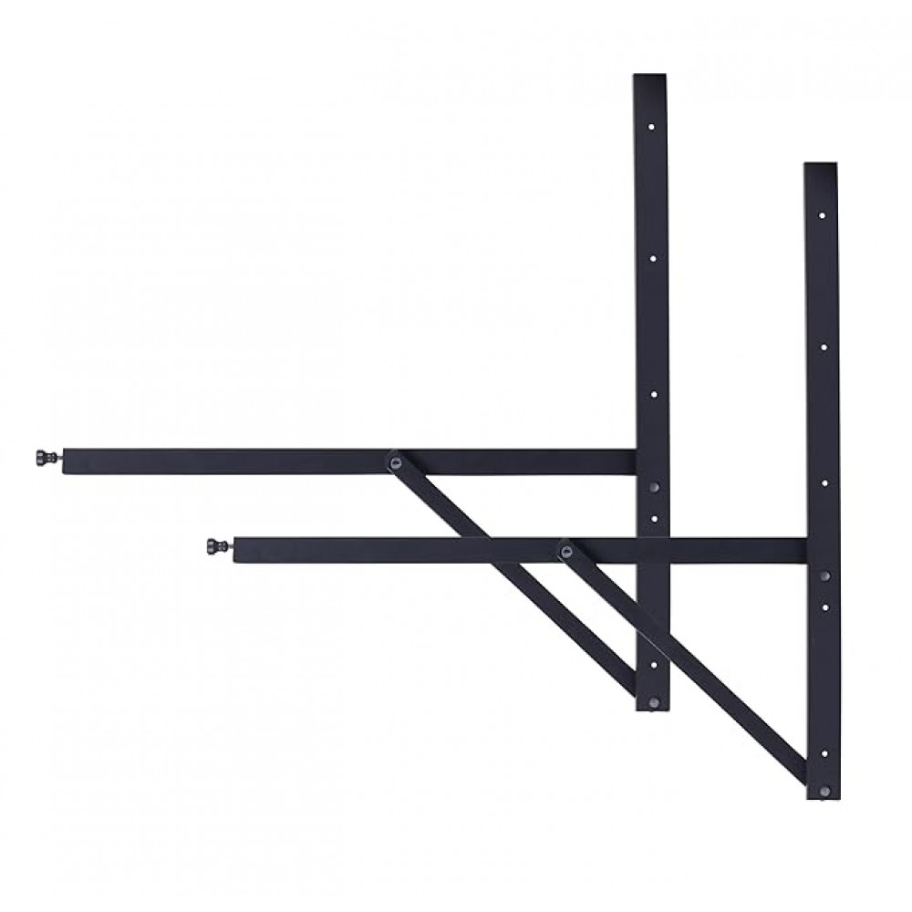 Folding Dining Table Brackets with Collapsible Hinges and Shelf The Perfect Solution for Study Desks, Office Tables, Home Computer Tables (Only Brackets) (2ft)