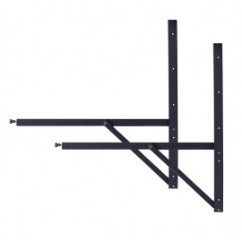 Folding Dining Table Brackets with Collapsible Hinges and Shelf The Perfect Solution for Study Desks, Office Tables, Home Computer Tables (Only Brackets) (2ft)