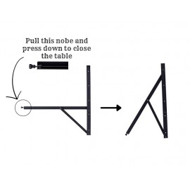 Folding Dining Table Brackets with Collapsible Hinges and Shelf The Perfect Solution for Study Desks, Office Tables, Home Computer Tables (Only Brackets) (2ft)