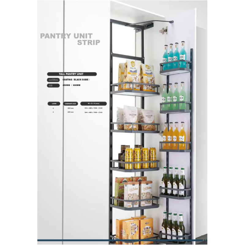 Kitchen Strip Pantry Unit for Modular Kitchen – 12 Basket (6+6)