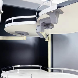 Modular Kitchen Swing Corner Basket (Right & Left) – White / Black