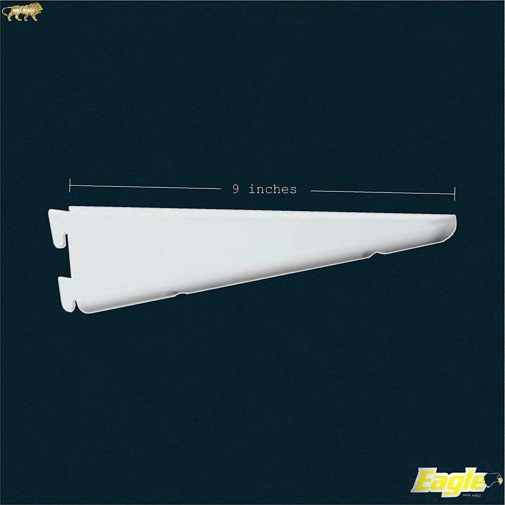 Adjustable Shelf Bracket 1.6mm Mild Steel-14swg, Star White 6 inches to 20 Inches Length