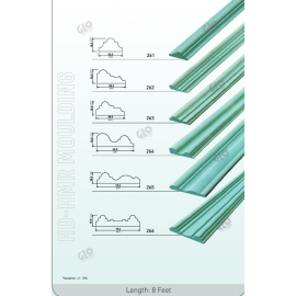 HDHMR MOULDING  Design  8 FT LENTH Paintable wall decor Moulding Size 32mm to 75mm