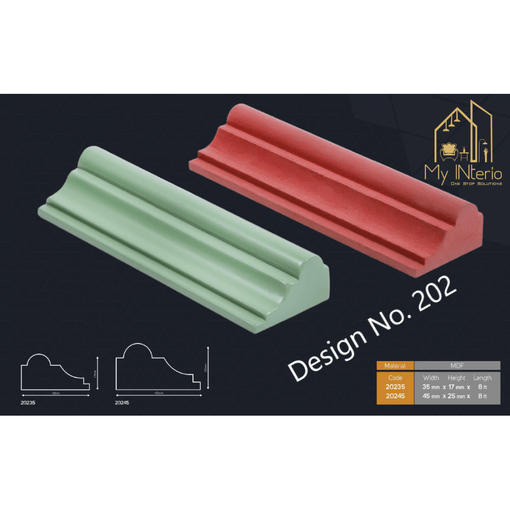 HDHMR & Exterior grade MOULDING Corner Design  8 FT LENTH - Paintable and wall decor 