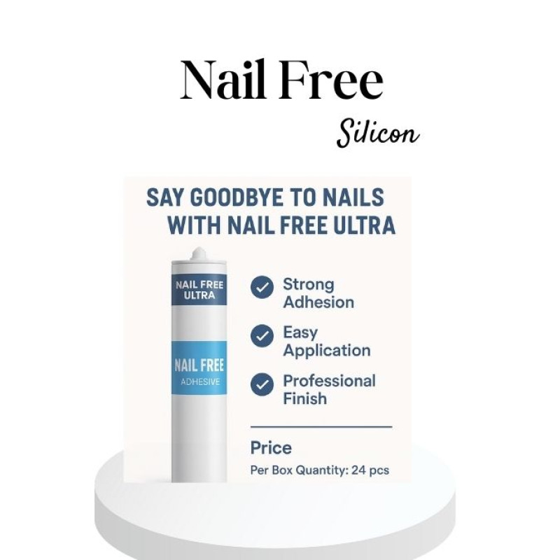 Nail Free Silicone sealant outstanding adhesion & weather resistance Black 300ml