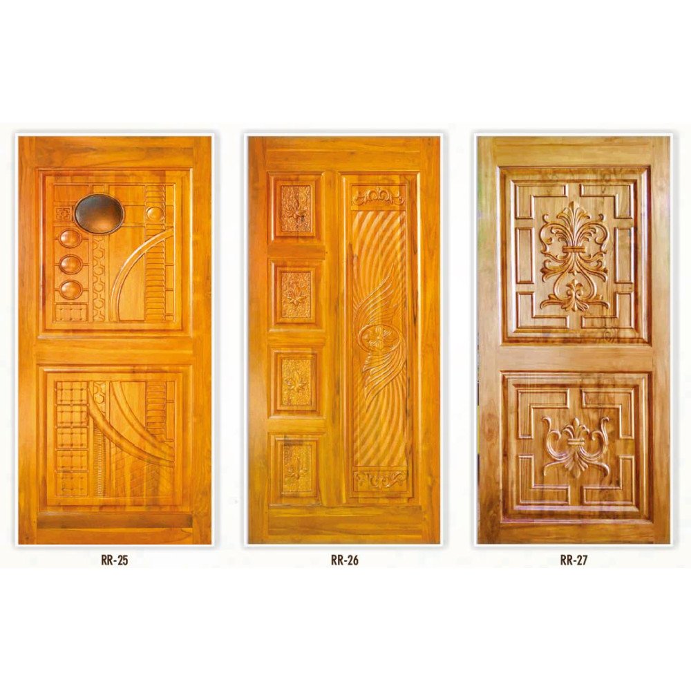 Teakwood panel door 32mm thicknes - My INterio