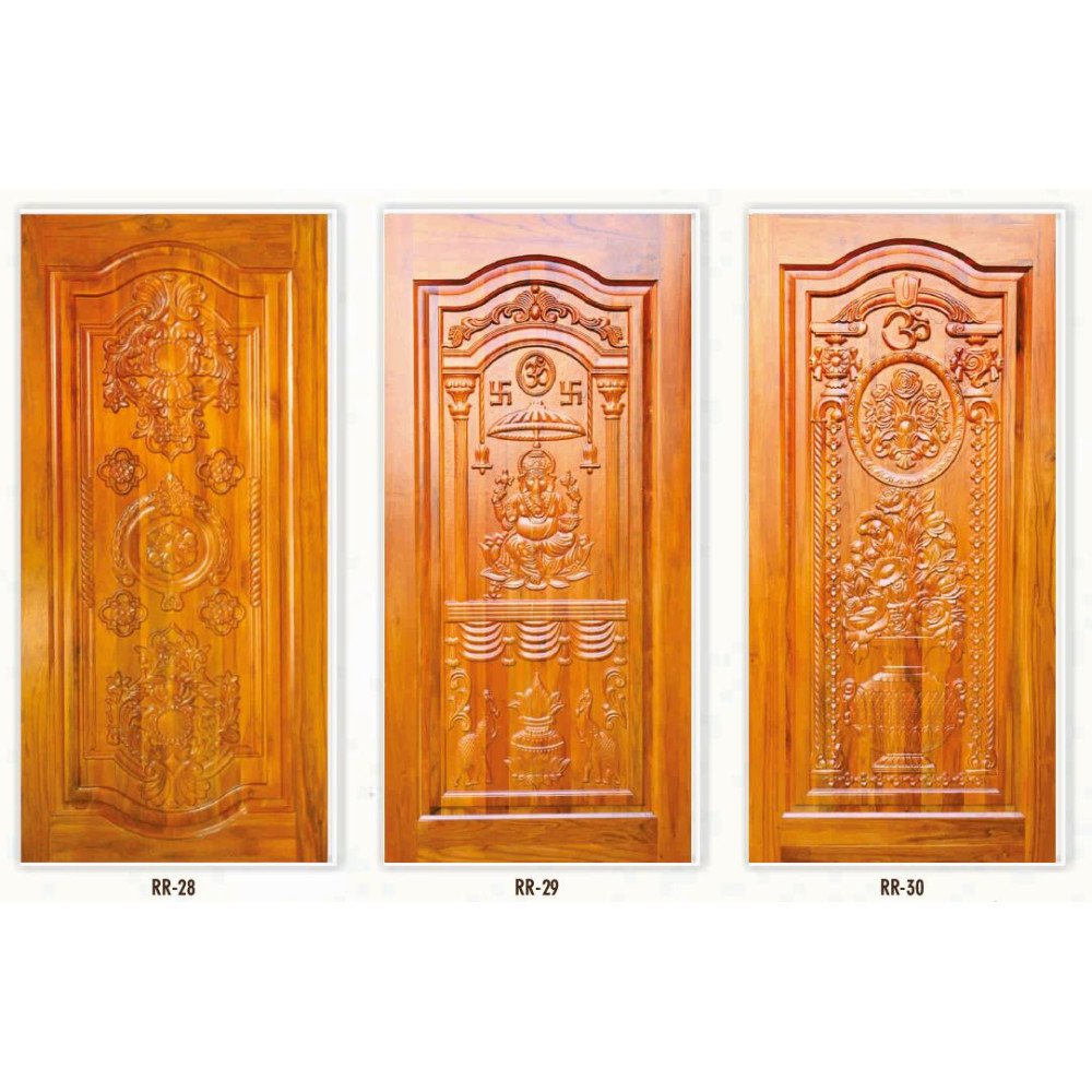 Teakwood panel door 32mm thicknes - My INterio