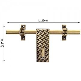 Brass Finish Door Accessories Kit (Antique Finish, 6-Pieces)