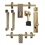 Brass Finish Door Accessories Kit (Antique Finish, 6-Pieces)