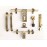 Door Accessories Kit – Antique Brass Finish, 6-Piece Set