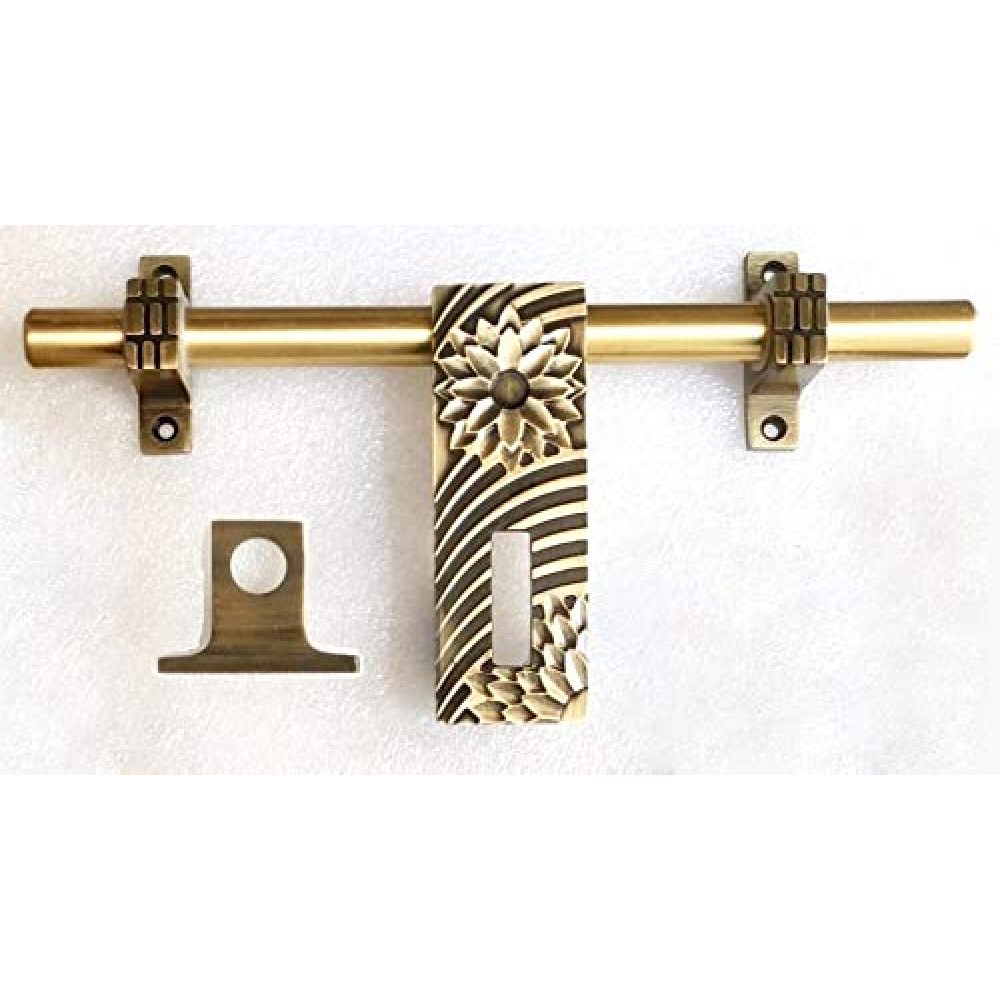 My Interio Brass Finish Door Accessories Kit (Antique Finish, 6-Pieces) Flower Design My Interio Brass Finish Door Accessories Kit (Antique Finish, 6-Pieces) Flower Design