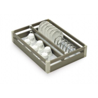 Aluminium Modular Kitchen Basket 6 PCS set Including 4'' inches Cutlery and Cup Soucher, 8 inches Thali and 4',6'8' plain basket 