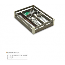 Aluminium Modular Kitchen Basket 6 PCS set Including 4'' inches Cutlery and Cup Soucher, 8 inches Thali and 4',6'8' plain basket