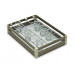 Aluminum Kitchen Basket Glass 4 inches