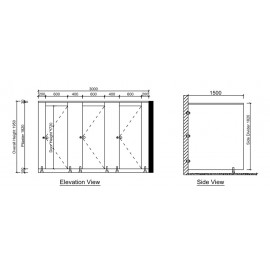 Modular/Cubical Toilet  Bathroom Partition with 12mm HPL sheet with SS 304 Fitting hardware