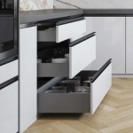 Ozone Tandem Slim Drawer Box SystemOE-DWDS-PRO-S 550MM ANTHGREY  with Load Capacity Upto 40 Kg (Grey, 22 Inch  )