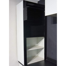 Kitchen  GLASS Rolling Shutter for cabinet  (Black & Silver, 450 & 600  mm) Kitchen  GLASS Rolling Shutter for cabinet  (Black & Silver, 450 & 600  mm)