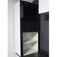 Kitchen Glass Rolling Shutter for Cabinet – Black & Silver (450/600mm)